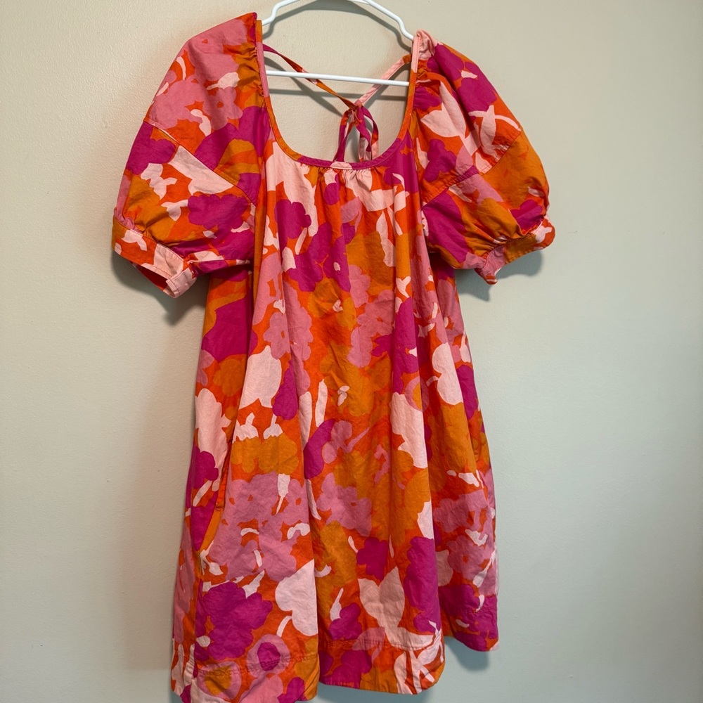 Free Assembly Floral Puff Sleeve Dress